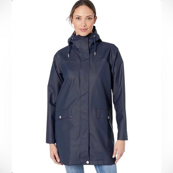 NWT Helly Hansen HH Women’s Waterproof Rain Jacket In Navy - Picture 1 of 10